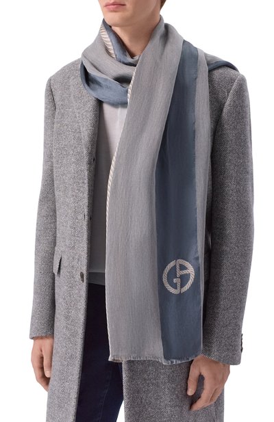 Шарф из шелка и вискозы GIORGIO ARMANI, арт. GM002974/AF24220, фото 2