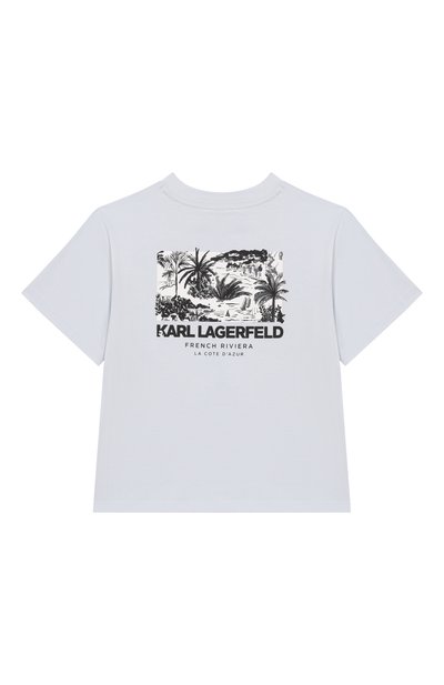 Хлопковая футболка KARL LAGERFELD KIDS, арт. Z31101, фото 2