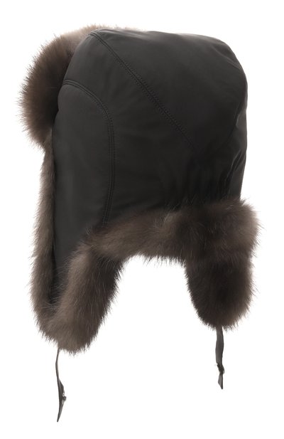 Шапка-ушанка modern с мехом соболя BLACK SABLE, арт. BS-MHMP-EB, фото 2