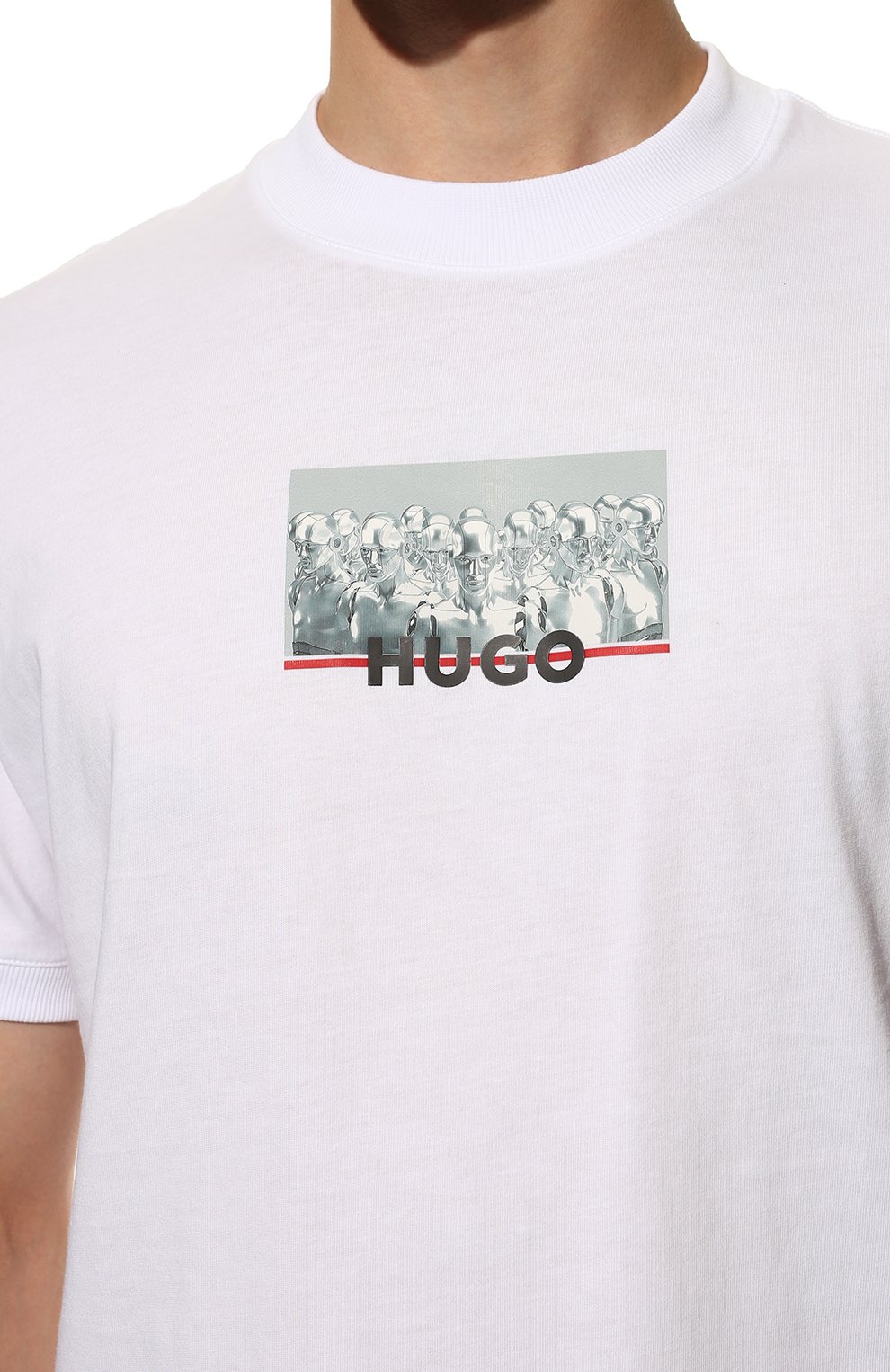 Хлопковая футболка HUGO, арт. 50471549, фото 5