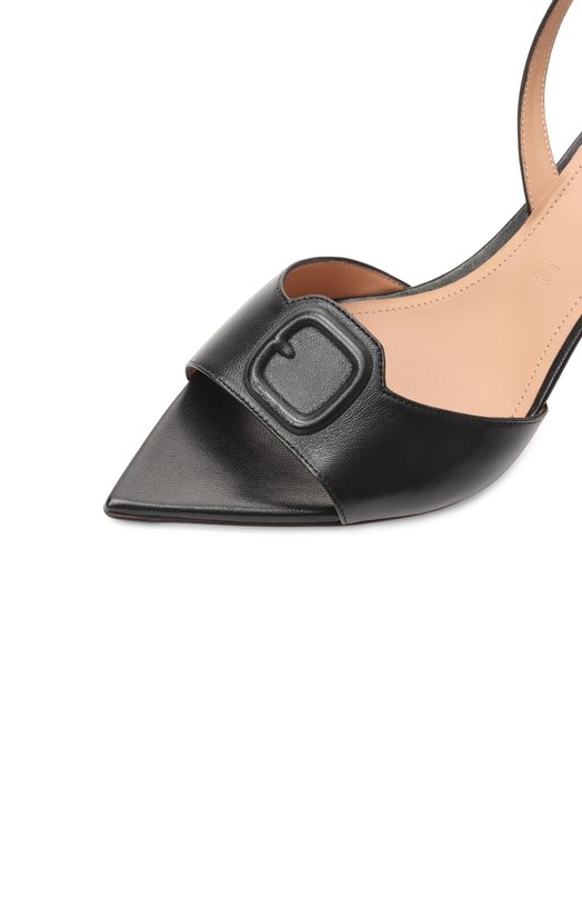 Кожаные босоножки Santoni WHEG71686HA2NKED Чёрный  WHEG71686HA2NKED Фото 7