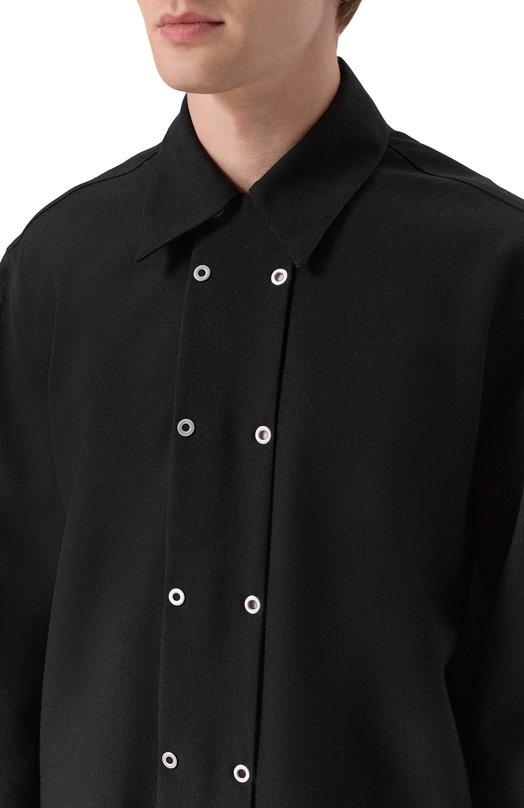 Шерстяная рубашка Jil Sander J21DL0254/J41557 Чёрный  J21DL0254/J41557 Фото 5