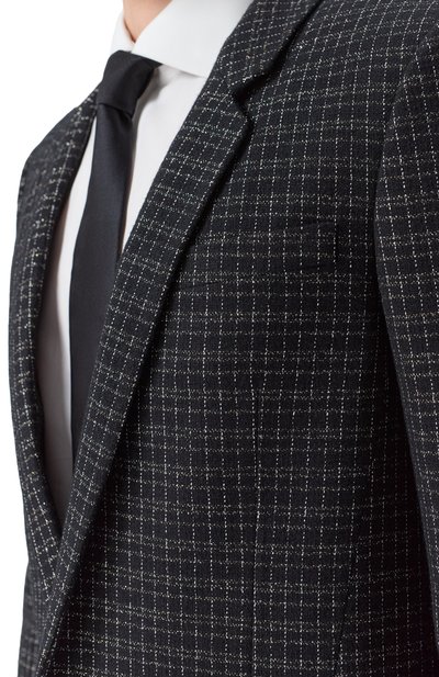 Пиджак из шерсти и вискозы SAINT LAURENT черного цвета по цене 263500 руб., арт. 644409/Y1C81, фото 5 Пиджак из шерсти и вискозы SAINT LAURENT, арт. 644409/Y1C81, фото 5