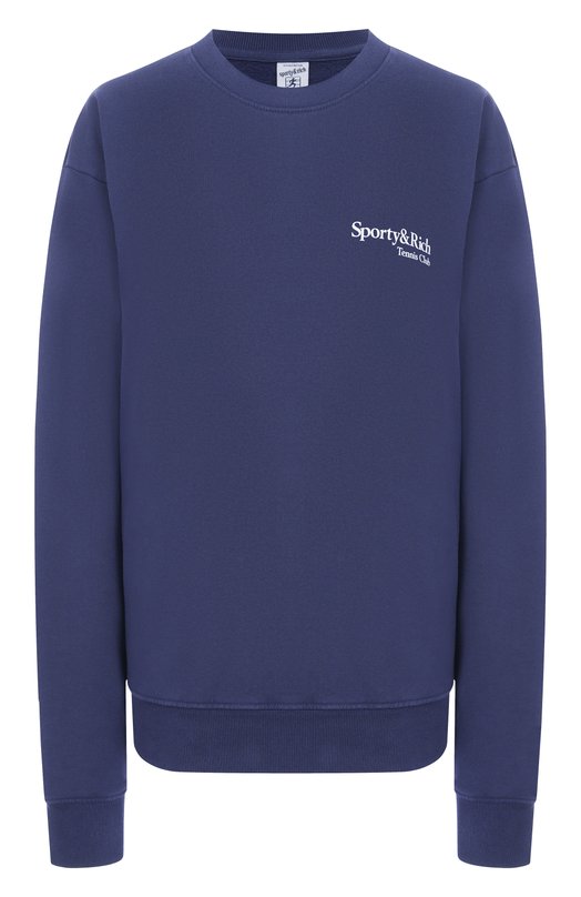 Хлопковый свитшот Sporty and Rich ST071621425BL106 Синий ST071621425BL106