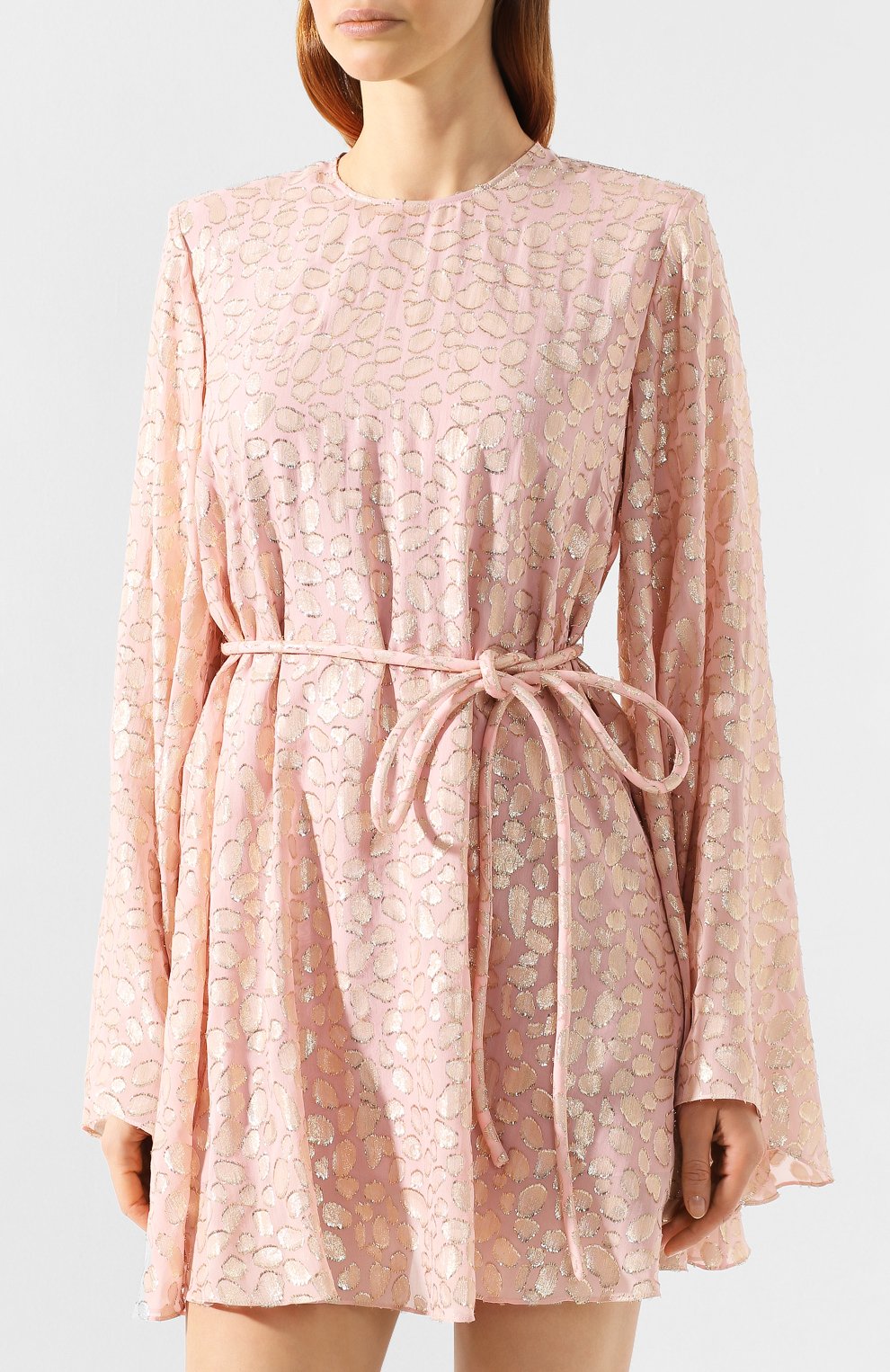 Платье с поясом STELLA MCCARTNEY розового цвета по цене 195000 руб., арт. 600511/S0A20, фото 3 Платье с поясом STELLA MCCARTNEY, арт. 600511/S0A20, фото 3