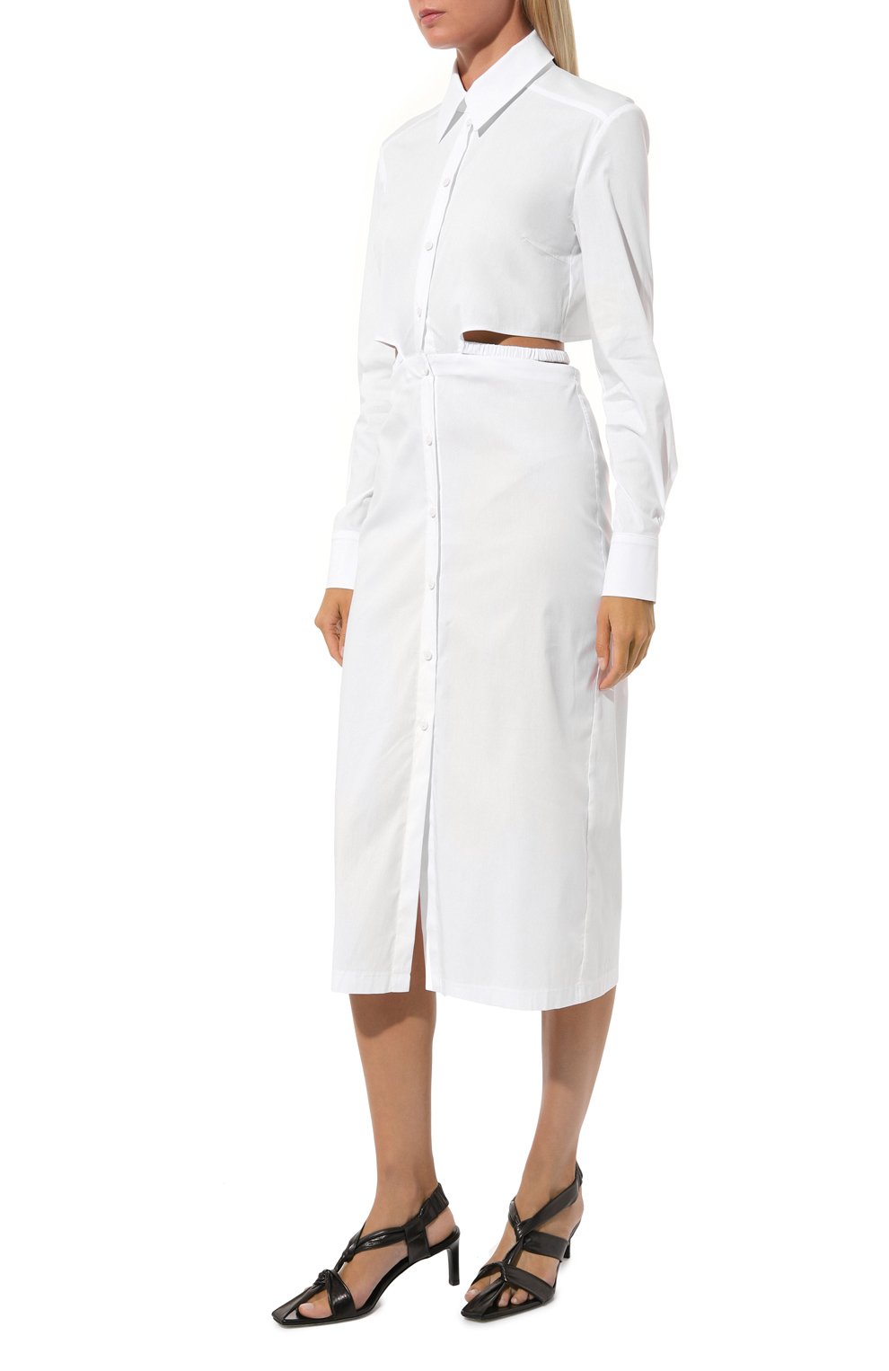 Хлопковое платье PATRIZIA PEPE белого цвета по цене 28800 руб., арт. 2A2532_A23, фото 3 Хлопковое платье PATRIZIA PEPE, арт. 2A2532_A23, фото 3