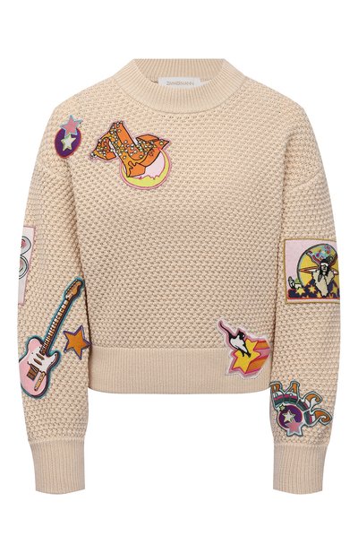 Хлопковый свитер ZIMMERMANN, арт. 1993TC0N, фото 1