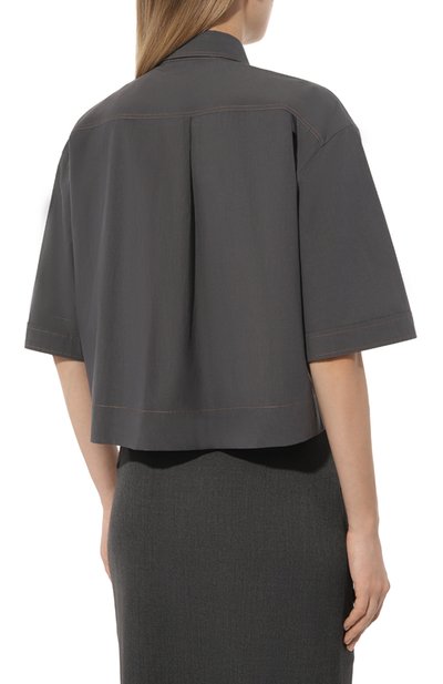 Хлопковая рубашка BRUNELLO CUCINELLI, арт. ML949B1348, фото 4