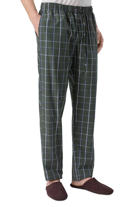 Хлопковые домашние брюки Hanro 075114 Зелёный  075114 Фото 3