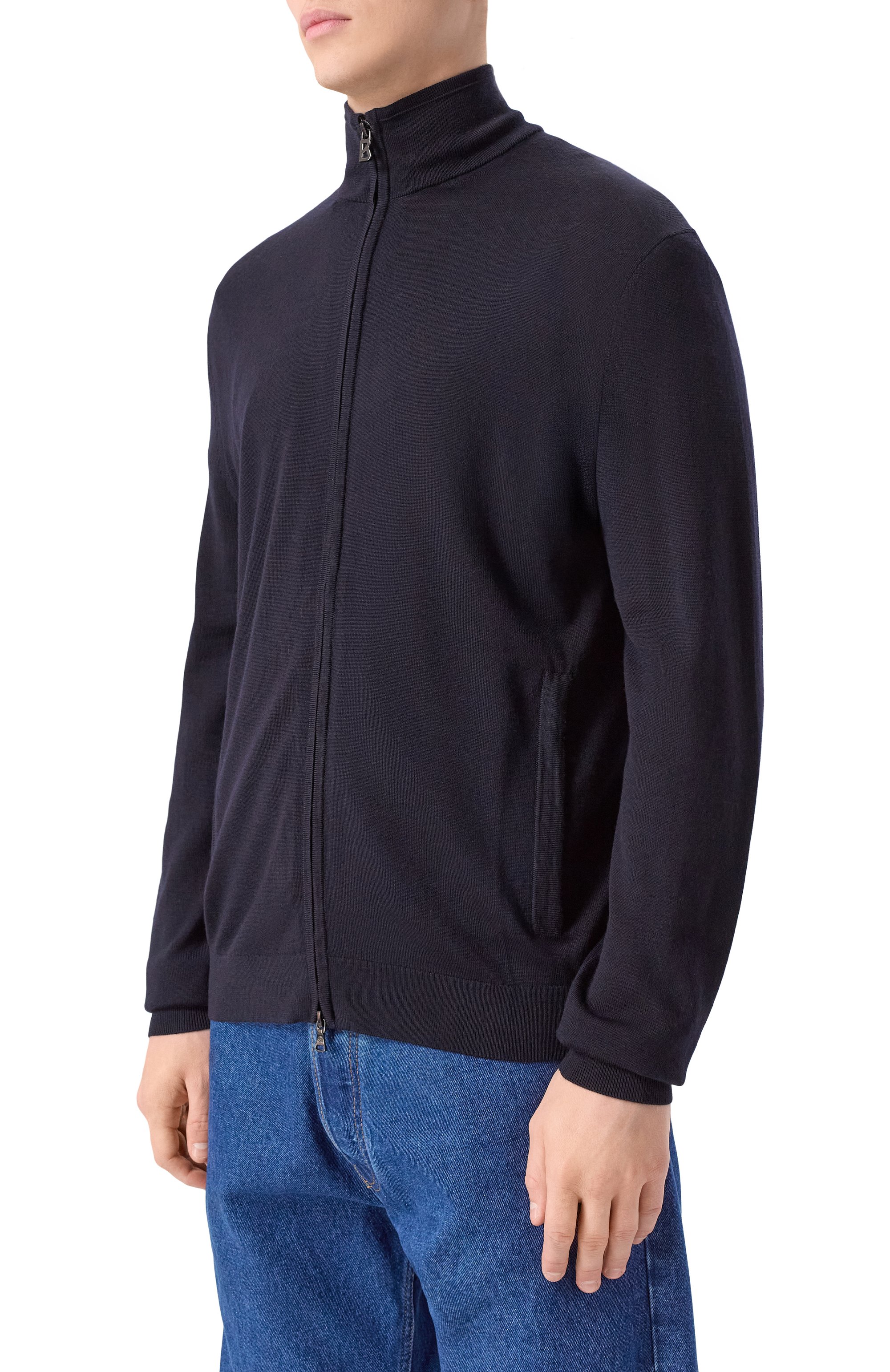 Шерстяной кардиган BOGNER темно-синего цвета по цене 35900 руб., арт. 88619785, фото 3 Шерстяной кардиган BOGNER, арт. 88619785, фото 3