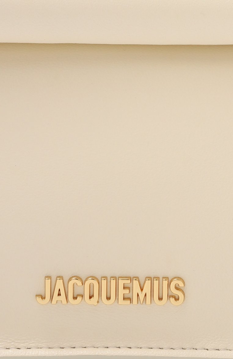 Женский клатч le rond carré JACQUEMUS кремового цвета, арт. 24E241BA392 | Фото 3 (Материал: Натуральная кожа; Женское Кросс-КТ: Клатч-клатчи; Размер: mini; Автоматизация состава: Проставлено; Автоматизация ТО: Проставлено)