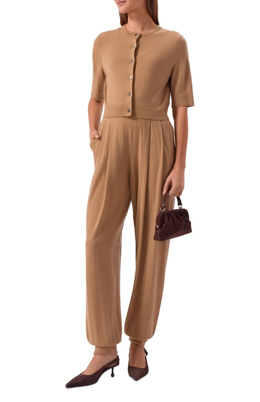 Кардиган из шерсти и кашемира 12 STOREEZ 135456 Коричневый  135456 Фото 2