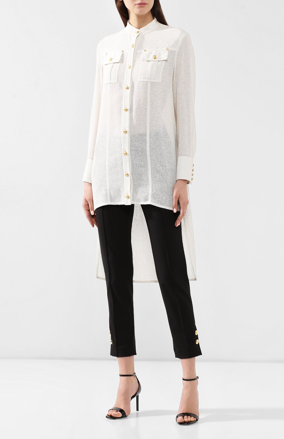 Рубашка из смеси вискозы и льна BALMAIN, арт. RF12234/C105, фото 3
