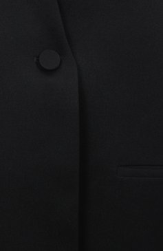 Женский шерстяной жакет JIL SANDER черного цвета, арт. J04BN0108-J40021 | Фото 6 (Рукава: Длинные; Материал внешний: Шерсть; Длина (для топов): Удлиненные; 1-2-бортные: Однобортные; Женское Кросс-КТ: Жакет-одежда; Стили: Классический; Материал подклада: Ви�скоза)