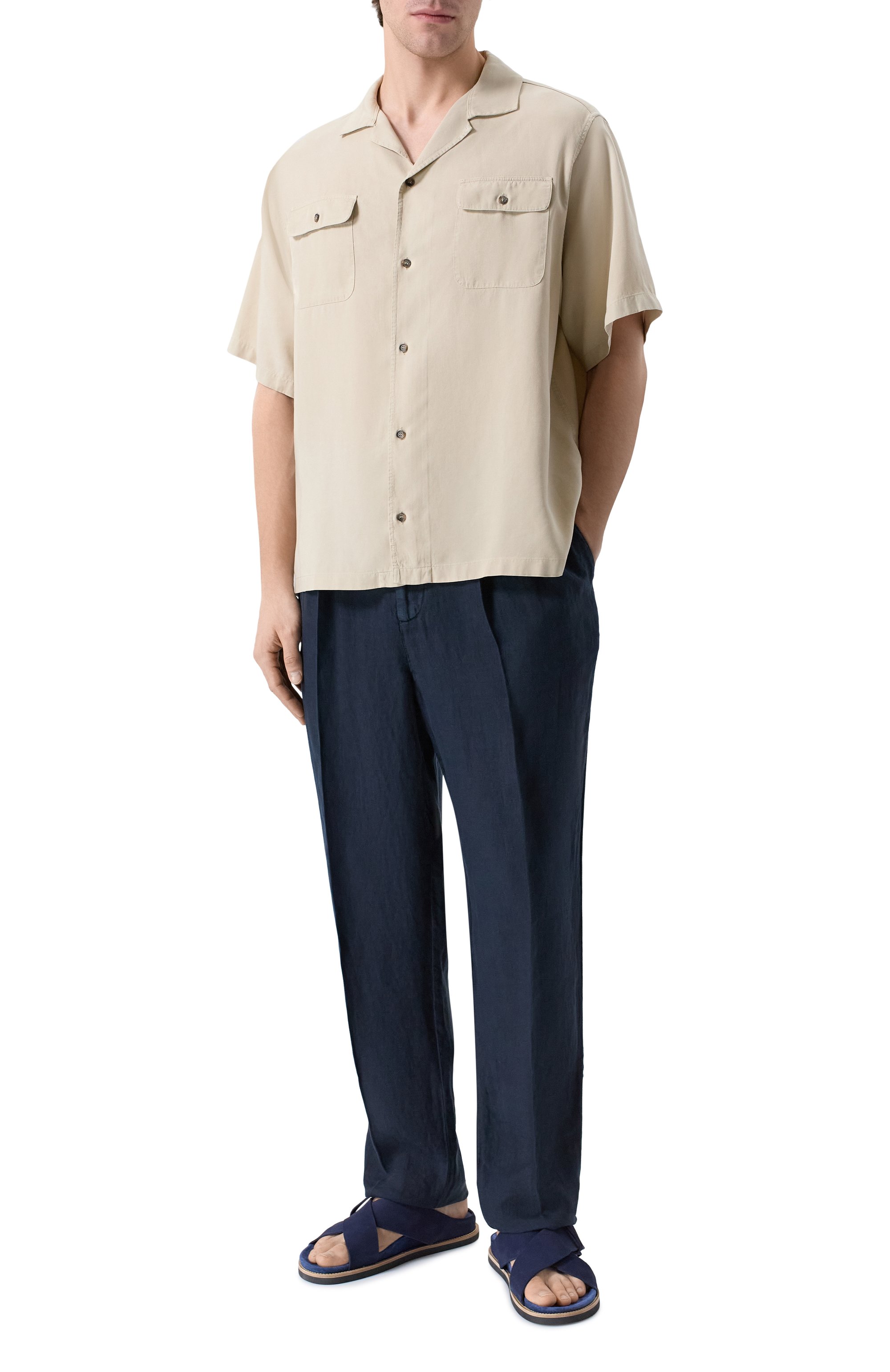 Замшевые шлепанцы PAUL&SHARK, арт. 26418005, фото 2