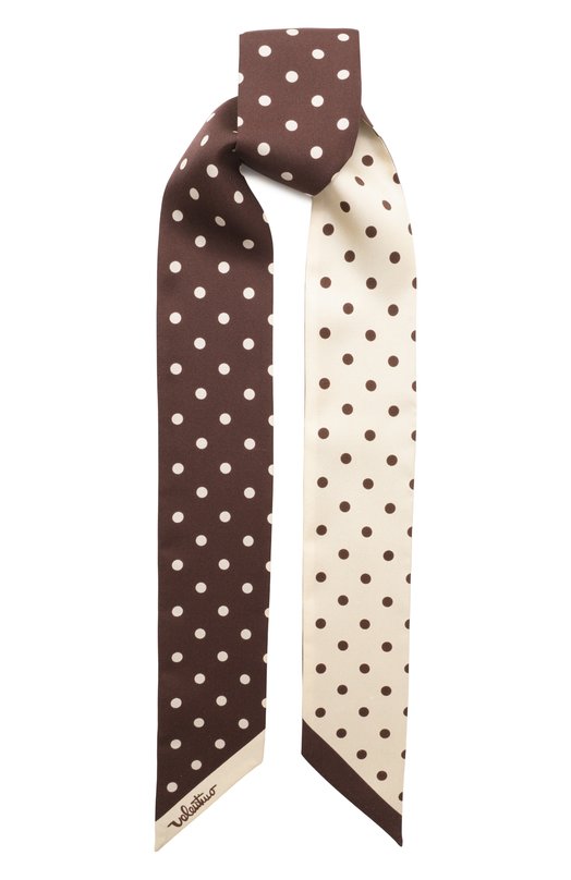 Шелковый шарф-твилли Valentino 8W2E6017/XHD Коричневый 8W2E6017/XHD