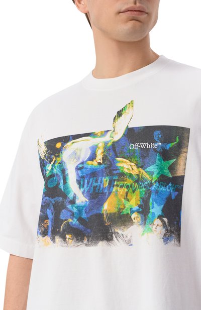Хлопковая футболка OFF-WHITE, арт. 0MAA120S26JER00C, фото 5