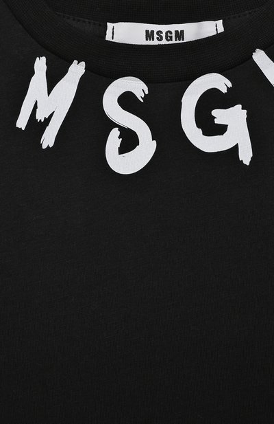 Хлопковая футболка MSGM KIDS, арт. MS029318, фото 3