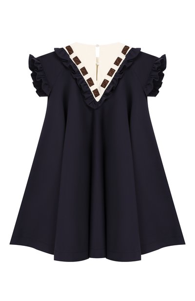 Платье из смеси хлопка и вискозы FENDI, арт. JFB294/A7L0/10A-12+, фото 2