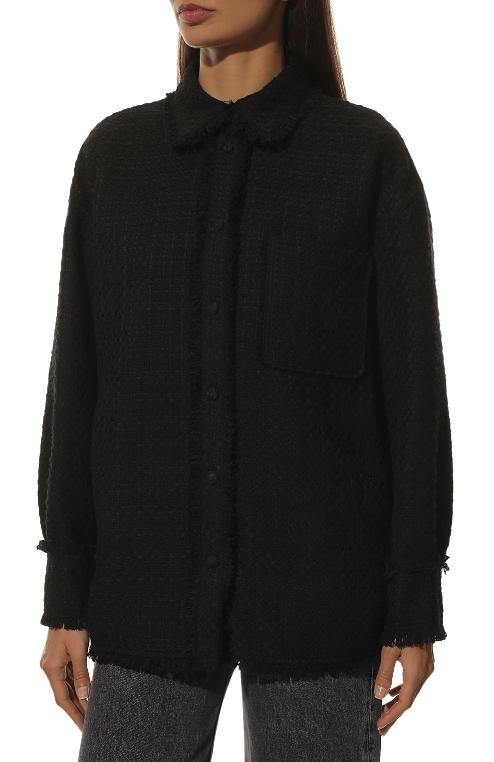 Рубашка MSGM черного цвета по цене 49800 руб., арт. 3341MDE14X 227609, фото 3 Рубашка MSGM, арт. 3341MDE14X 227609, фото 3