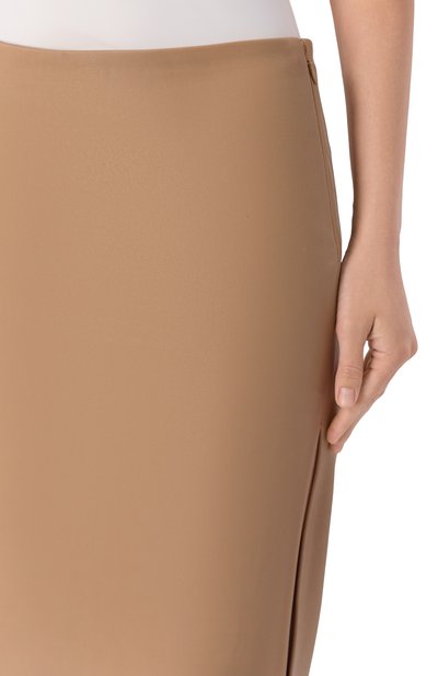 Кожаная юбка SASHAVERSE коричневого цвета по цене 120960 руб., арт. SKLT038/LEATHER.300/SS, фото 5 Кожаная юбка SASHAVERSE, арт. SKLT038/LEATHER.300/SS, фото 5