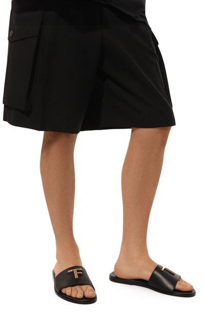 Кожаные шлепанцы TOM FORD, арт. J1430-LCL076, фото 3