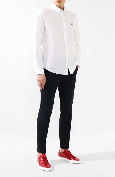 Кожаные кеды COMMON PROJECTS красного цвета по цене 36250 руб., арт. 2192, фото 2 Кожаные кеды COMMON PROJECTS, арт. 2192, фото 2