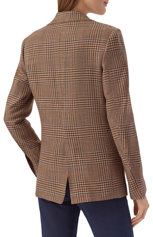 Жакет из шерсти и шелка MVST SDG200/S0734205 Коричневый  SDG200/S0734205 Фото 4