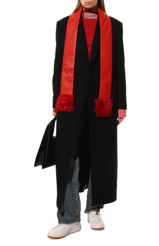 Кожаный шарф DROMe Красный, фото 2