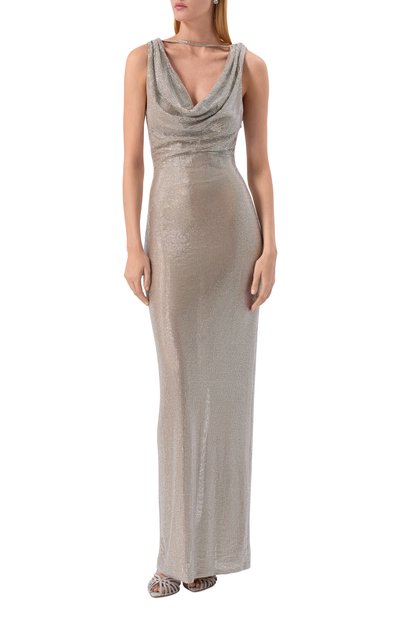 Платье с отделкой стразами GIUSEPPE DI MORABITO, арт. 05FWDR510FC 05212, фото 2