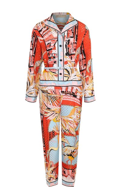 Шелковый комбинезон с принтом и поясом EMILIO PUCCI, арт. 82RI11/82731, фото 1