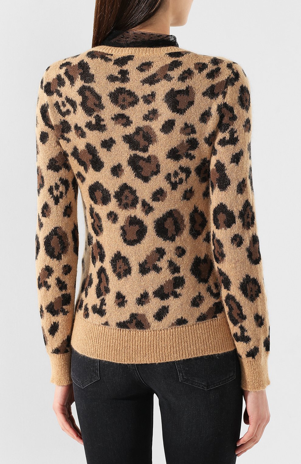 Пуловер REDVALENTINO леопардового цвета по цене 47500 руб., арт. SR0KCB69/4LS, фото 4 Пуловер REDVALENTINO, арт. SR0KCB69/4LS, фото 4