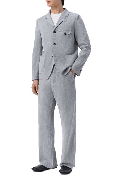 Мужской пиджак изо льна и хлопка HANNES ROETHER, арт. PAR32D0NE.6073