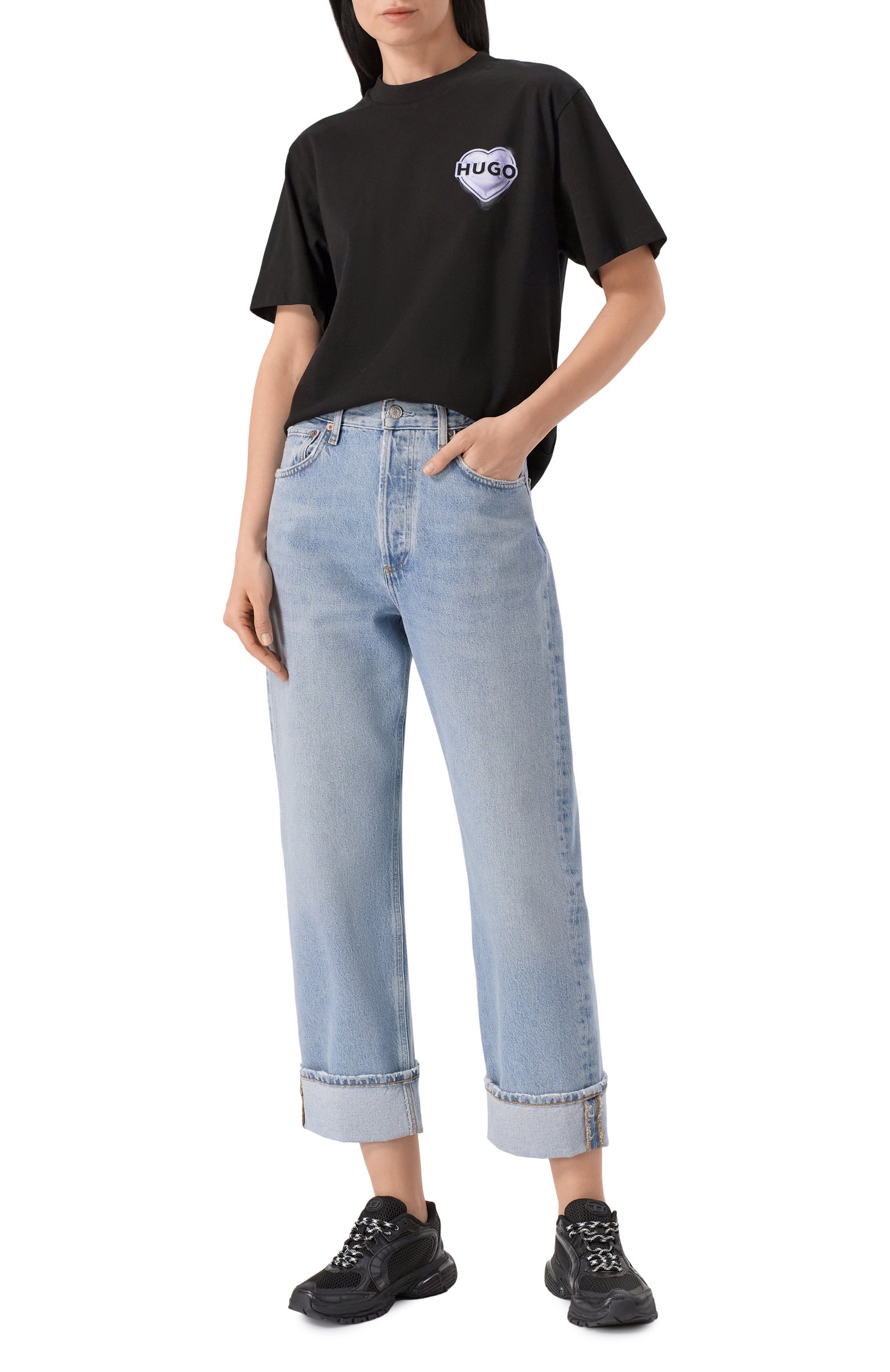 Хлопковая футболка HUGO, арт. 50534545, фото 2