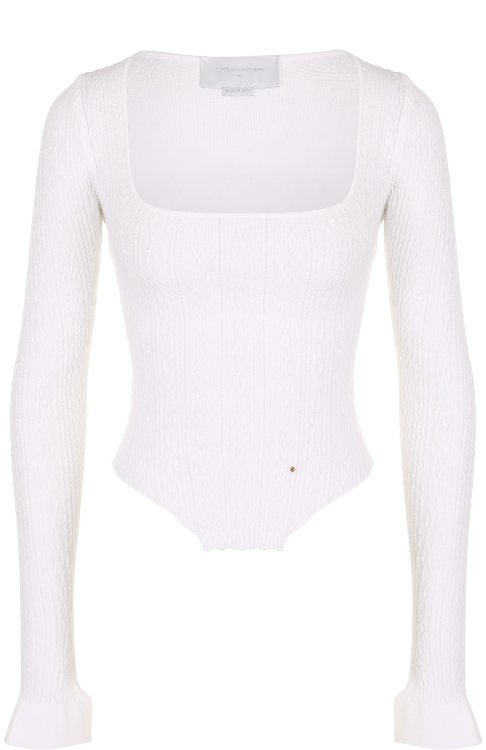 Облегающий топ с длинным рукавом и квадратным вырезом ESTEBAN CORTAZAR, арт. P7ML05/0F0016 KIRA KNIT, фото 1
