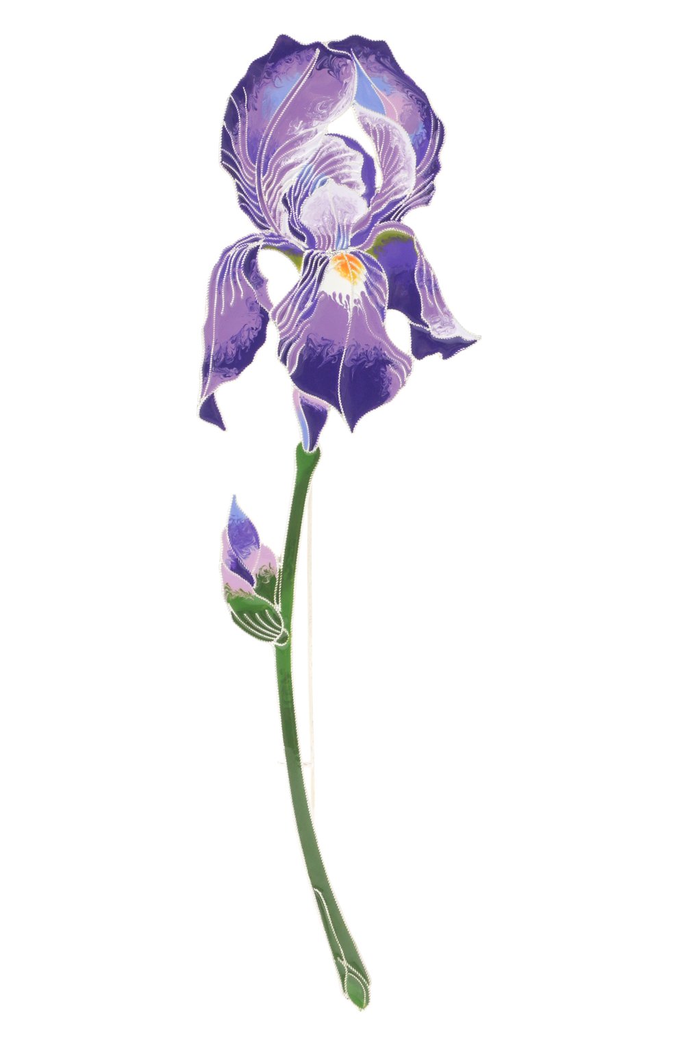 Брошь ирис РУССКИЕ САМОЦВЕТЫ, арт. 41486, фото 1