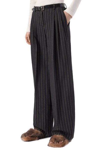 Брюки изо льна и шерсти DOLCE & GABBANA, арт. FTDMIT/FR3F2, фото 3