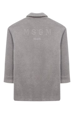 Детская куртка-рубашка MSGM KIDS серого цвета, арт. F4MSJUC0260 | Фото 2 (Драгоценные камни: Проставлено; Материал сплава: Проставлено; Материал подклада: Хлопок; Материал вне�шний: Синтетический материал; Рукава: Длинные; Кросс-КТ: Демисезон; Ростовка одежда: 8 лет | 128 см, 10 - 11 лет | 140 - 146см, 12 лет | 152 см, 16 лет | 164 см)