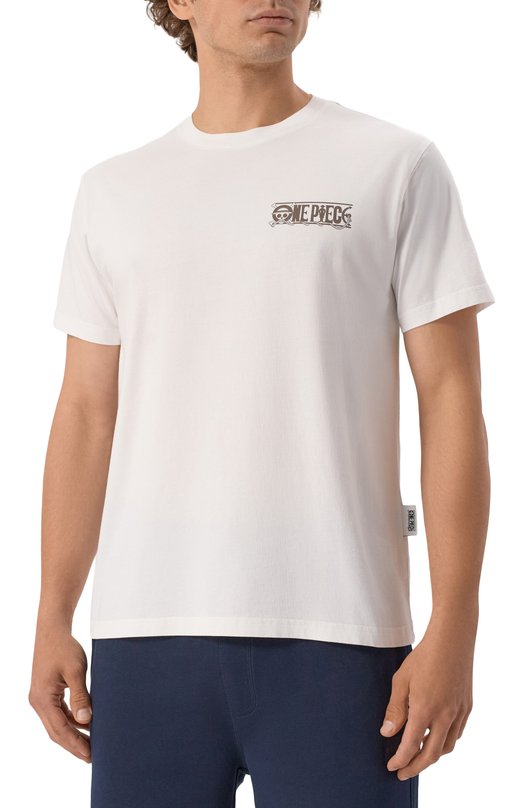 Хлопковая футболка MC2 Saint Barth STBM TSHIRT MAN/04481H Белый  STBM TSHIRT MAN/04481H Фото 3