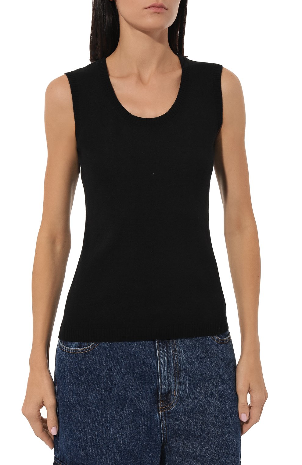 Топ из шерсти и кашемира FREEAGE черного цвета по цене 13860 руб., арт. FWW20020020BK, фото 3 Топ из шерсти и кашемира FREEAGE, арт. FWW20020020BK, фото 3