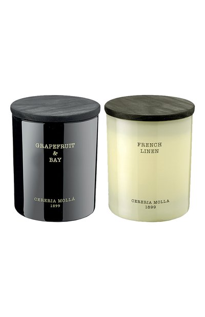Подарочный сет свечей iv french linen / grapefruit &amp; bay (2x230g) CERERIA MOLLA 1899, арт. 8423164499886