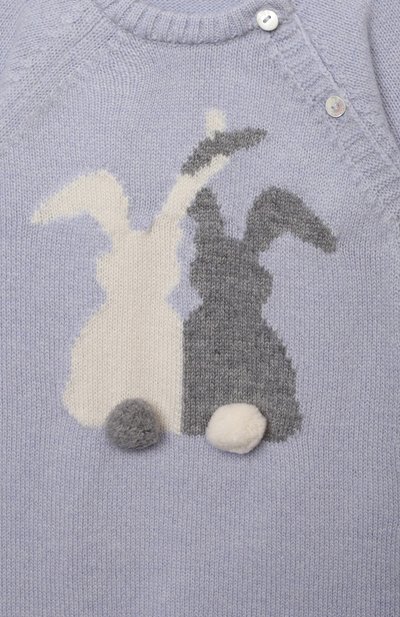Шерстяной комбинезон BABY T голубого цвета по цене 11900 руб., арт. 21AI051T/1M-12M, фото 3 Шерстяной комбинезон BABY T, арт. 21AI051T/1M-12M, фото 3