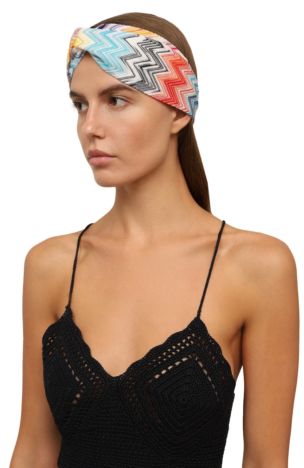 Повязка на голову из вискозы MISSONI разноцветного цвета по цене 28150 руб., арт. FCETVID8986, фото 2 Повязка на голову из вискозы MISSONI, арт. FCETVID8986, фото 2