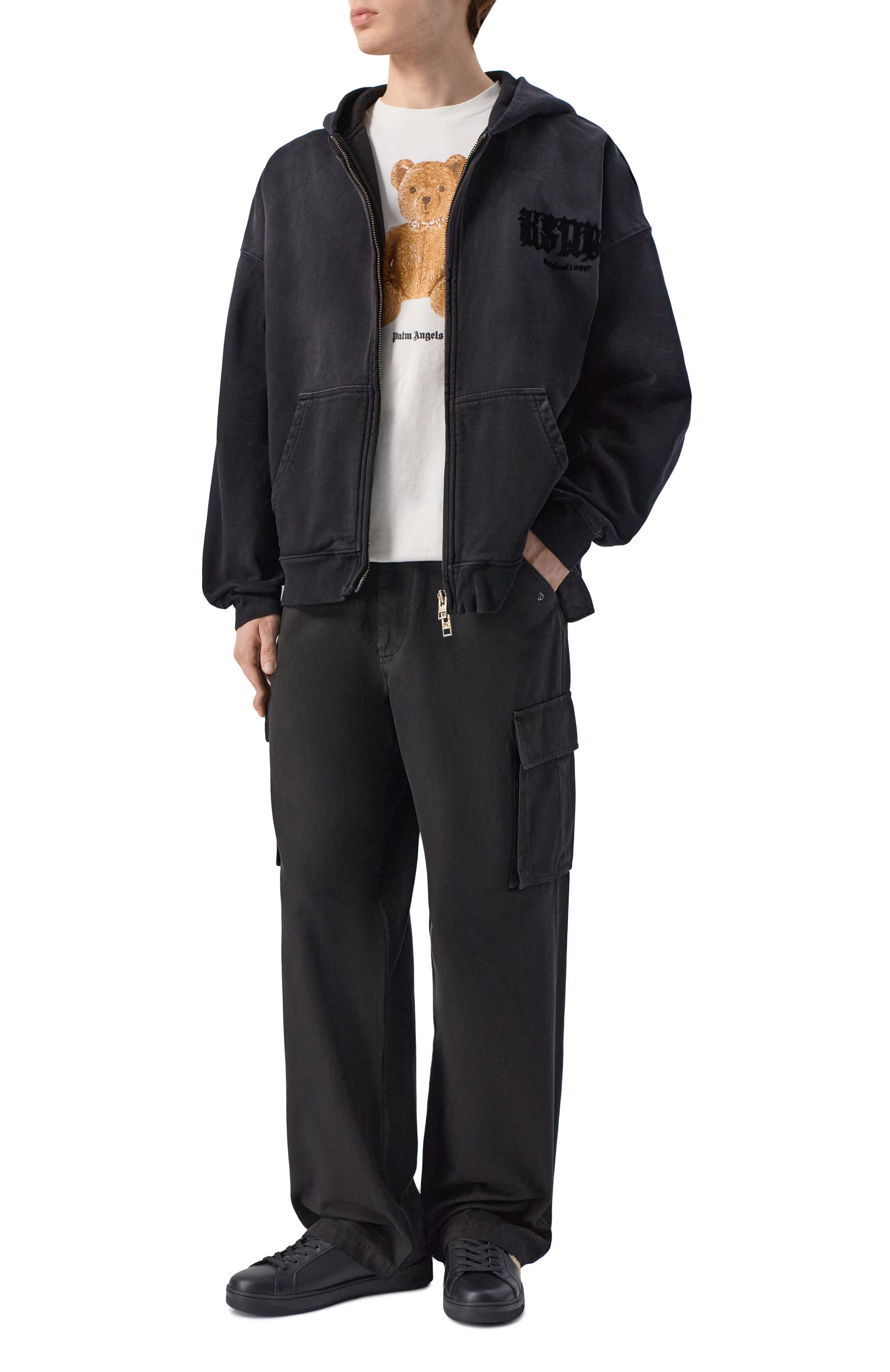 Кожаные кеды bear tennis PALM ANGELS, арт. PMIA110S26LEA003, фото 2