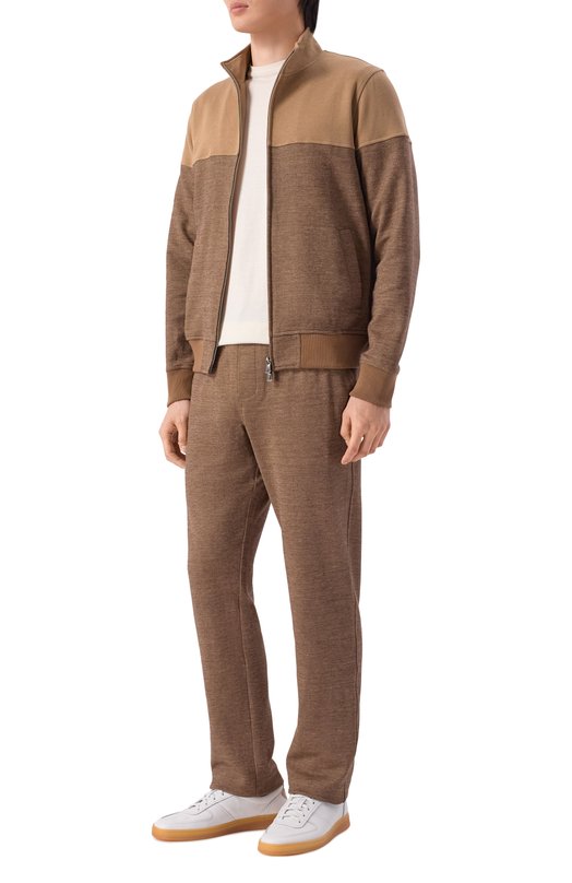 Толстовка из хлопка и льна Capobianco 20M453.DH00._001 Коричневый  20M453.DH00._001 Фото 2