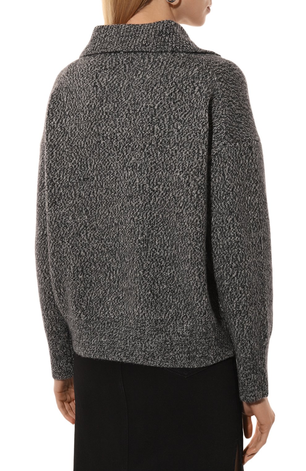 Свитер из шерсти и вискозы LORENA ANTONIAZZI серого цвета по цене 72600 руб., арт. I24145VM30A/3002, фото 4 Свитер из шерсти и вискозы LORENA ANTONIAZZI, арт. I24145VM30A/3002, фото 4