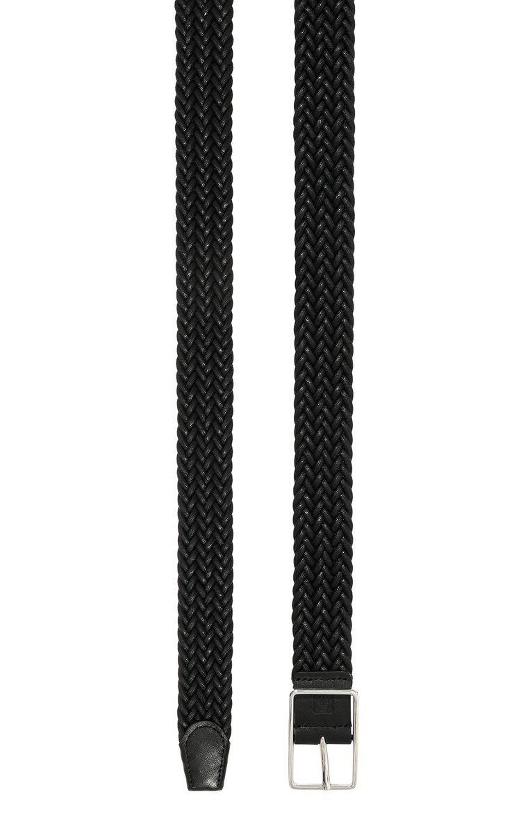 Мужской текстильный ремень CORNELIANI черного цвета, арт. 93V311-9320804 | Фото 3 (Нос: Не проставлено; Материал сплава: Проставлено; Материал: Текстиль; Случай: Повседневный)