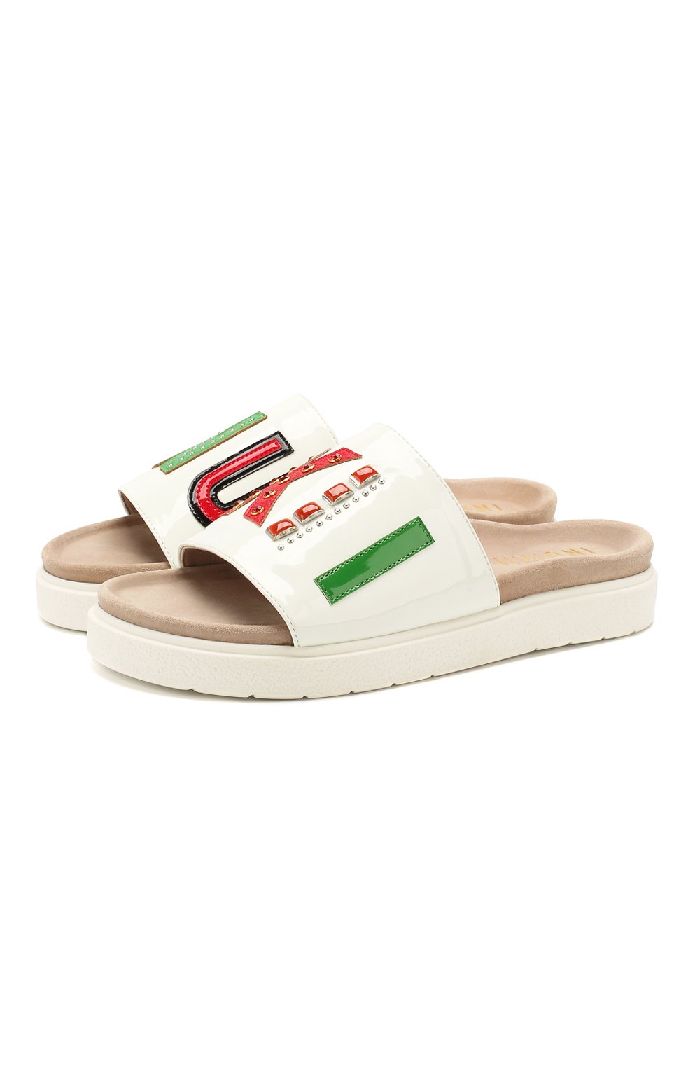 Шлепанцы INUIKII белого цвета по цене 24500 руб., арт. 70104-16, фото 1 Шлепанцы INUIKII, арт. 70104-16, фото 1