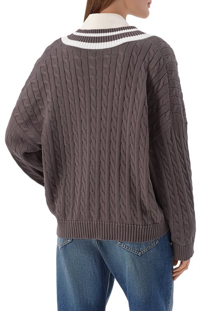 Хлопковый свитер BRUNELLO CUCINELLI, арт. M19756512, фото 4