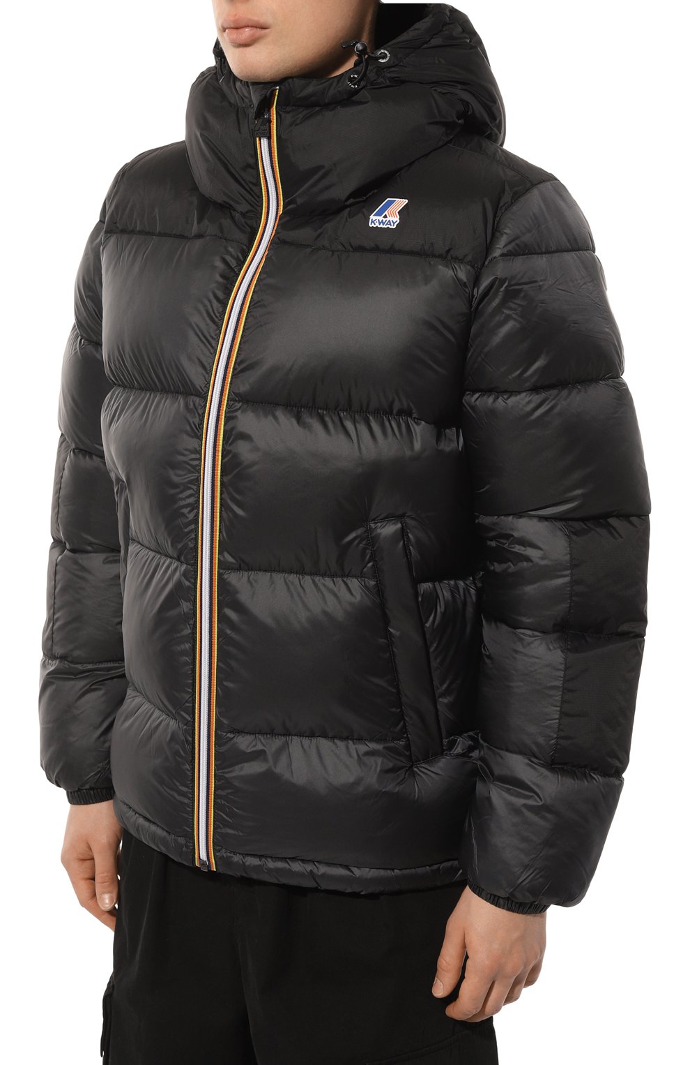 Пуховик K-WAY черного цвета по цене 32150 руб., арт. K5115RW, фото 3 Пуховик K-WAY, арт. K5115RW, фото 3